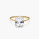 Anillo de oro 18K topacio blanco COLORS