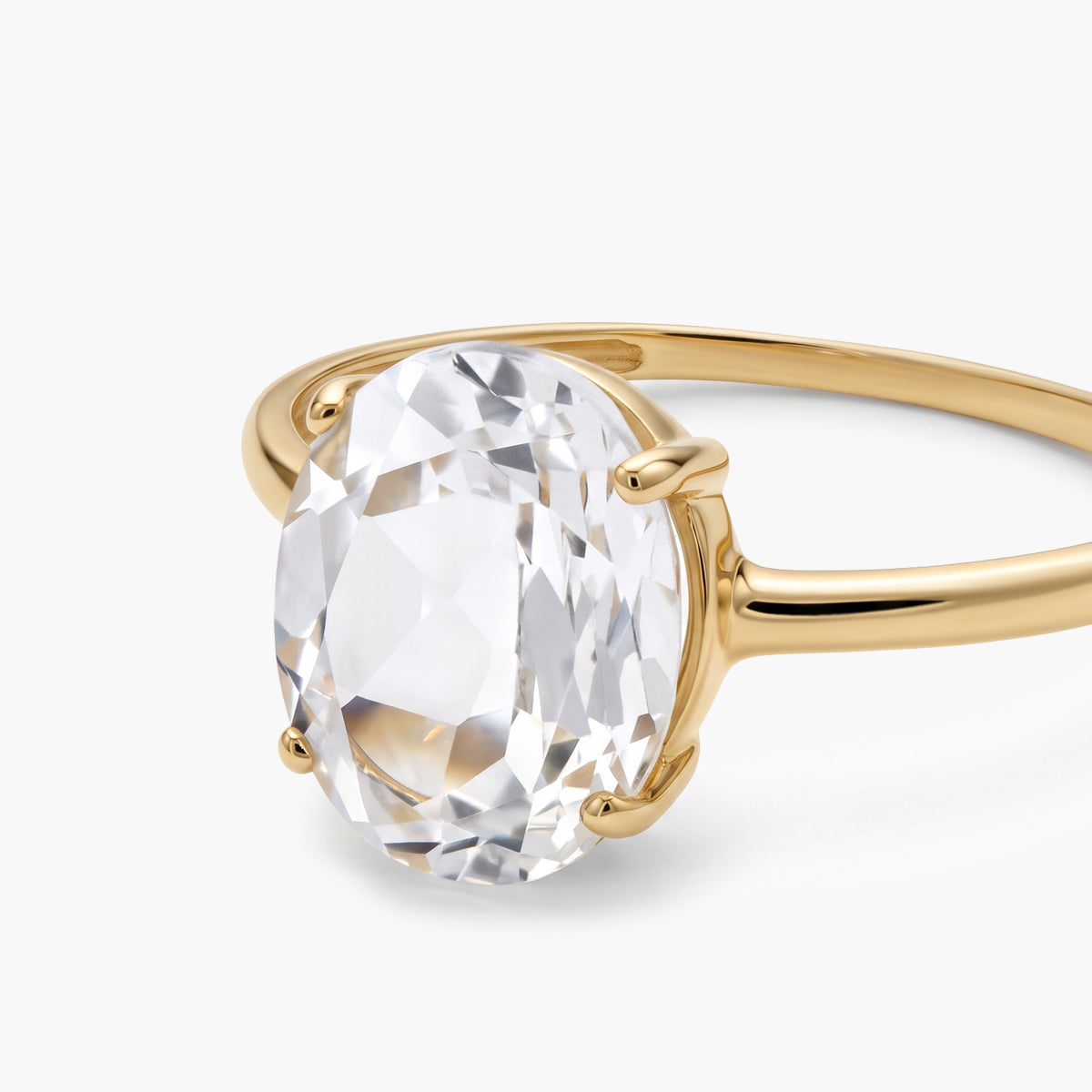 Anillo de oro 18K topacio blanco COLORS