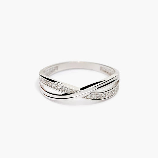 Anillo de oro blanco 18K 