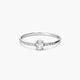 Anillo de oro blanco 18K