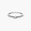 Anillo de oro blanco 18K diamante natural 0.01 ct. 