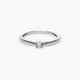 Anillo de oro blanco 18K diamante natural 0.01 ct. 