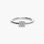 Anillo de oro blanco 18K diamante natural 0.06 ct. 