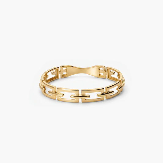 Anillo eslabones de oro 18K