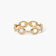 Anillo eslabones de oro 18K circonitas