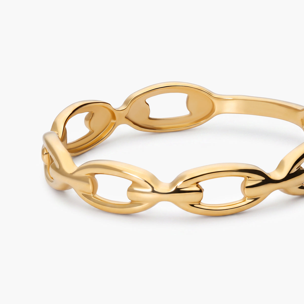 Anillo eslabones de oro 18K