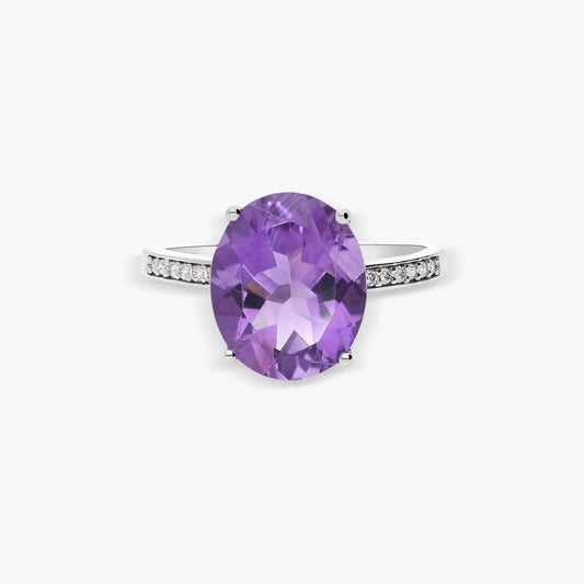 Anillo de oro blanco 18K