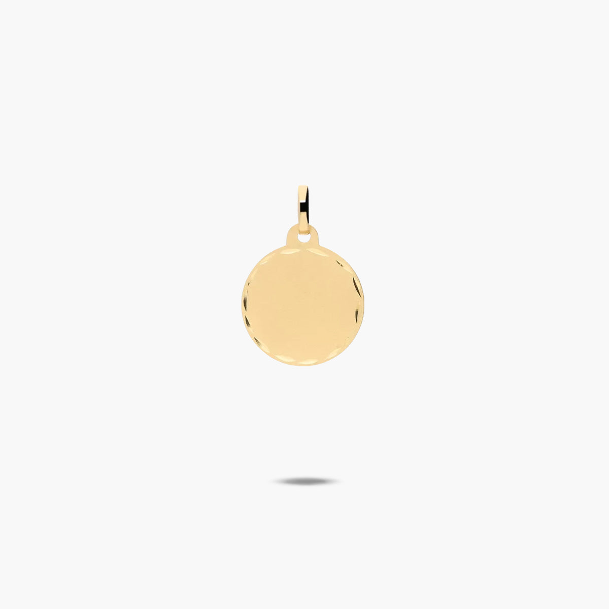 Colgante disco de oro 18K 16 mm