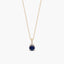 Collar de oro 18K diamante natural 0.01 ct. zafiro 3 mm DUSK