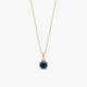 Collar de oro 18K diamante natural 0.01 ct. zafiro 3 mm DUSK