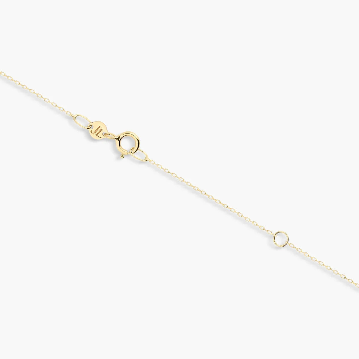 Collar de oro 18K diamante natural 0.01 ct. esmeralda 4 mm RAINFOREST
