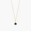 Collar de oro 18K diamante natural 0.008 ct. zafiro 4 mm DUSK