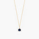 Collar de oro 18K diamante natural 0.008 ct. zafiro 4 mm DUSK