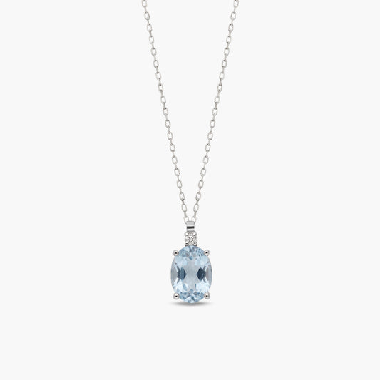 Collar diamante natural 0.02 ct. oro 18 quilates