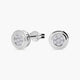 Pendientes redondos de oro blanco 18K diamante natural 0.17 ct. 7 mm