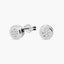 Pendientes redondos de oro blanco 18K diamante natural 0.12 ct. 6 mm
