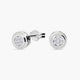 Pendientes redondos de oro blanco 18K diamante natural 0.12 ct. 6 mm