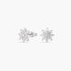 Pendientes de oro blanco 18K diamante natural 0.40 ct. 7 mm