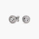 Pendientes de oro blanco 18K diamante natural 0.20 ct. 7 mm