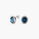Pendientes de oro blanco 18K diamante natural 0.28 ct. 11 mm DEEP SEA