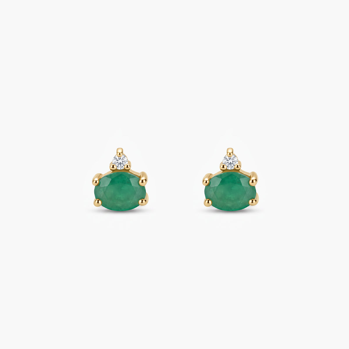 Pendientes diamante natural 0.02 ct. oro 18 quilates