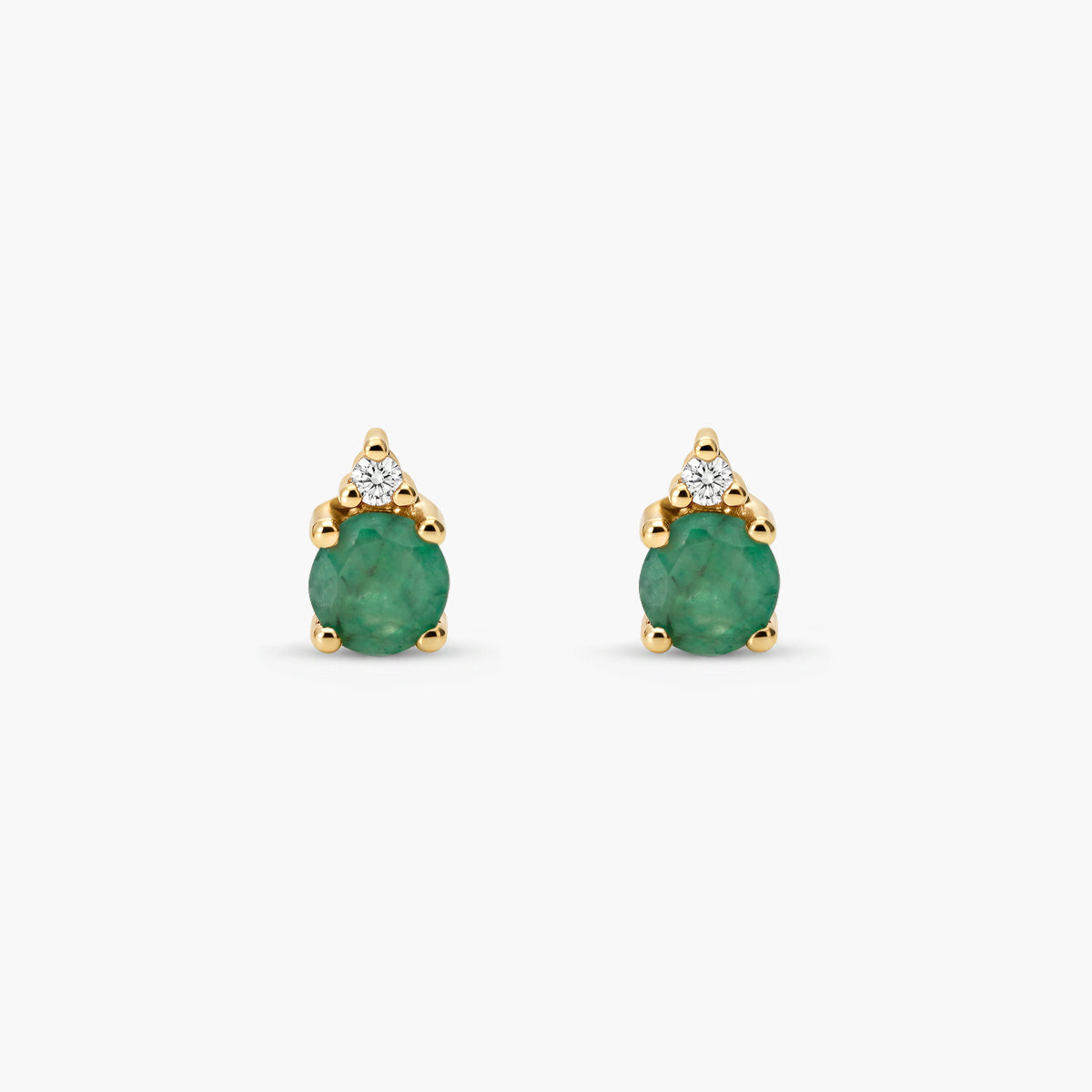 Pendientes diamante natural 0.02 ct. oro 18 quilates