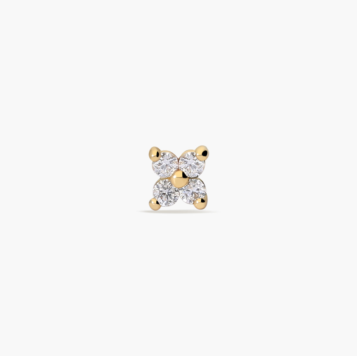 Piercing oreja diamante natural 0.04 ct. oro 18 quilates