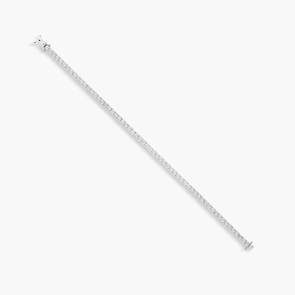 Pulsera de oro blanco 18K diamante natural 0.99 ct. 19 cm LE MANOIR