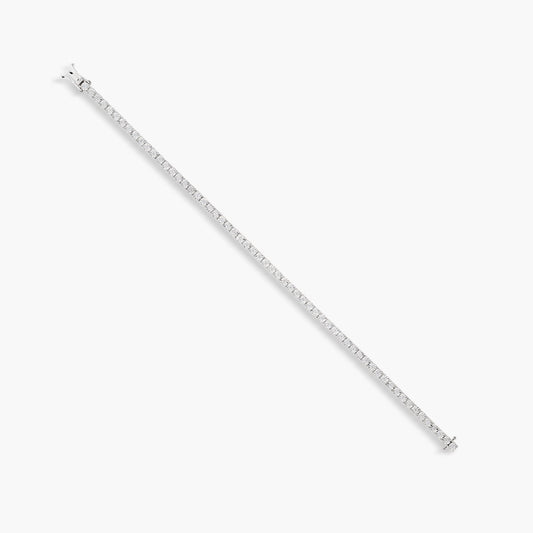 Pulsera de oro blanco 18K diamante natural 0.99 ct. 19 cm LE MANOIR