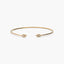 Pulsera rígida de oro 18K diamante natural 0.12 ct. 55x45 mm
