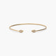 Pulsera rígida de oro 18K diamante natural 0.12 ct. 55x45 mm