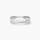 Anillo de oro blanco 18K diamante natural 0.13 ct. 