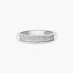 Anillo de oro blanco 18K diamante natural 0.18 ct. 