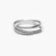 Anillo de oro blanco 18K diamante natural 0.1 ct. 