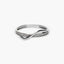 Anillo de oro blanco 18K diamante natural 0.105 ct.