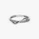 Anillo de oro blanco 18K diamante natural 0.105 ct.