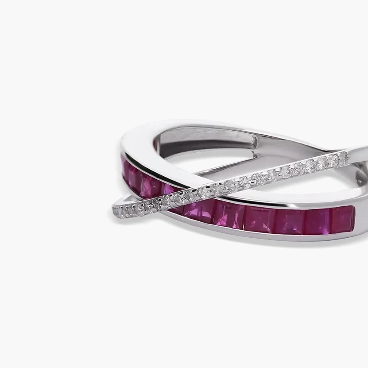 Anillo de oro blanco 18K diamante natural 0.135 ct. CASINO