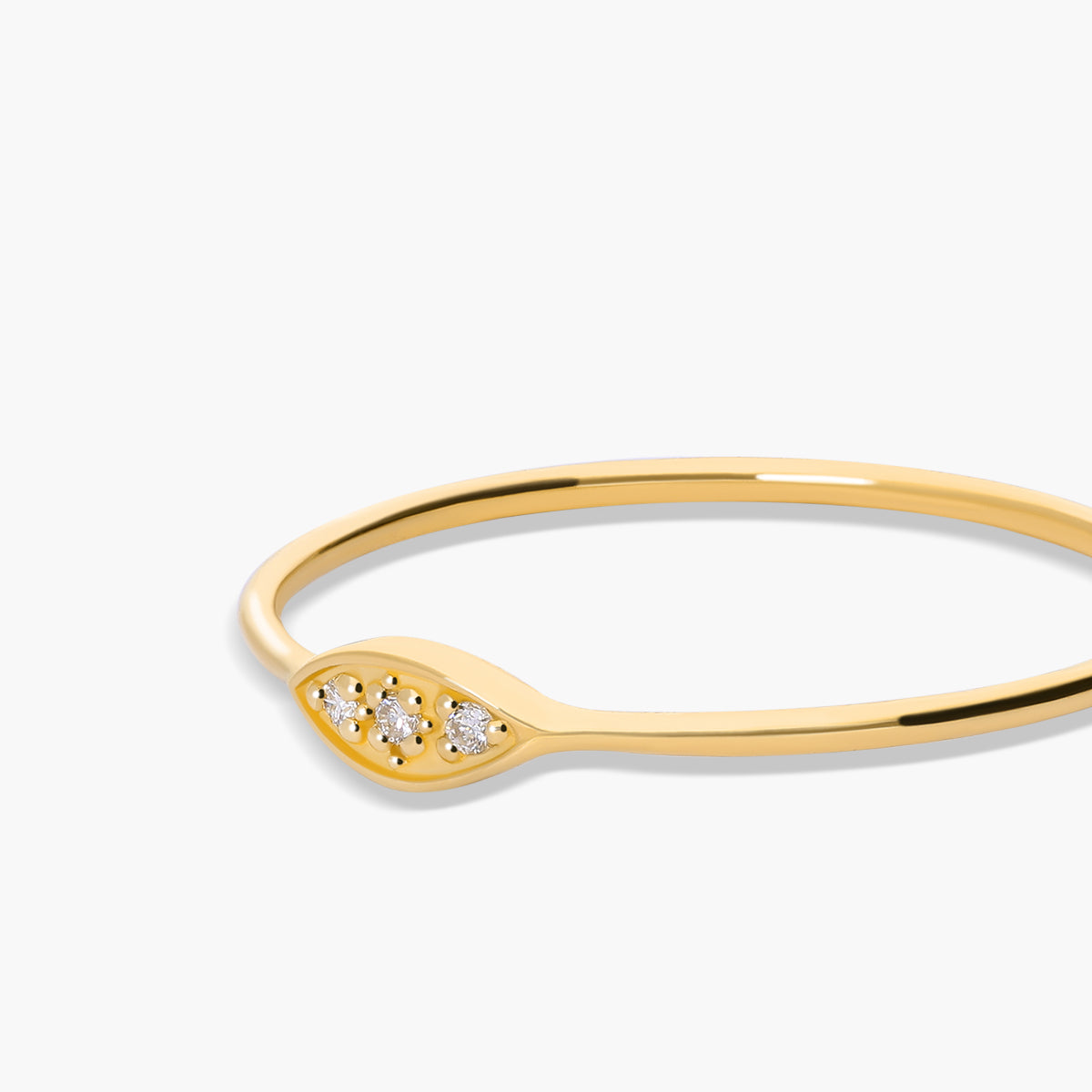 Anillo diamante natural 0.02 ct. oro 18 quilates