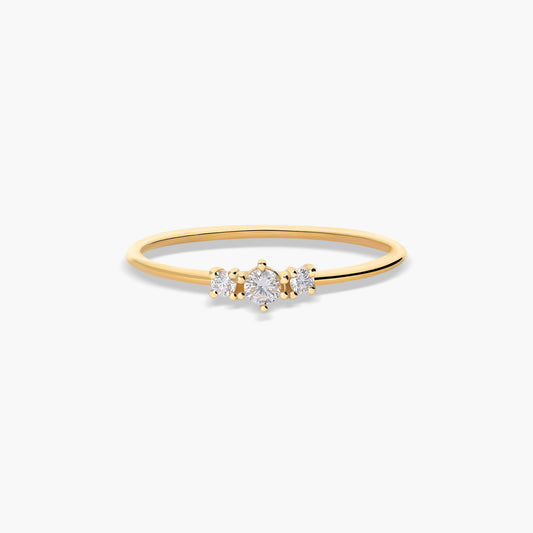 Anillo diamante natural 0.11 ct. oro 18 quilates