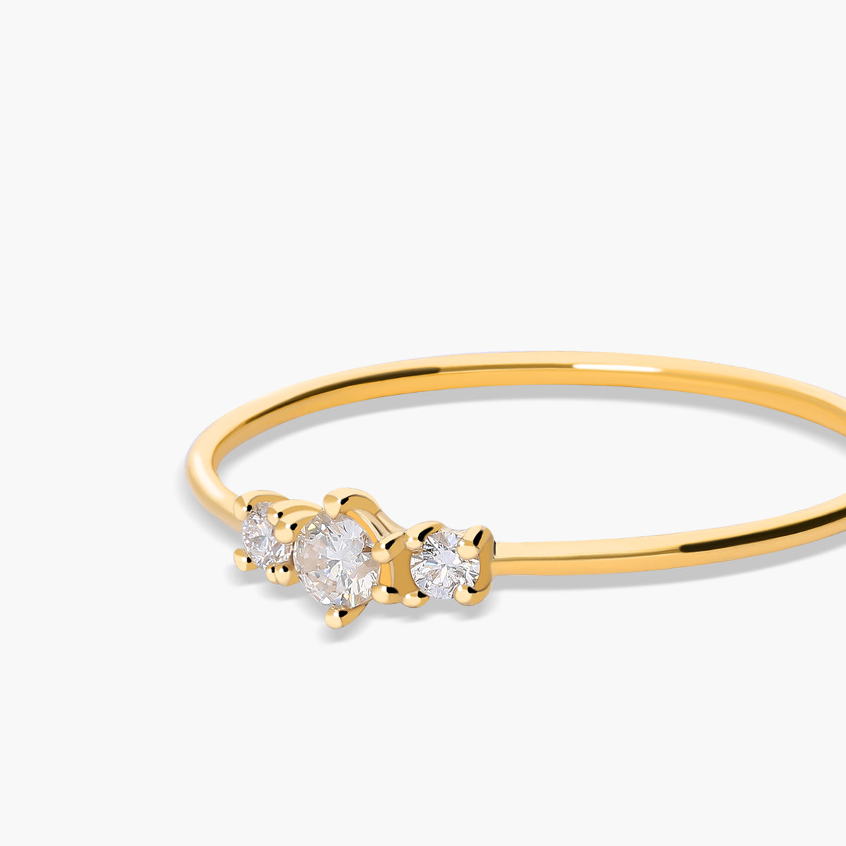 Anillo diamante natural 0.11 ct. oro 18 quilates