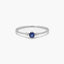 Anillo de oro blanco 18K diamante natural 0.016 ct.