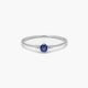 Anillo de oro blanco 18K diamante natural 0.016 ct.