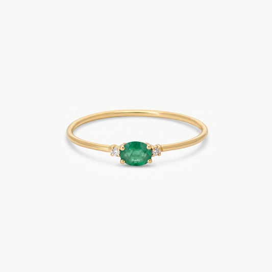 Anillo diamante natural 0.02 ct. oro 18 quilates