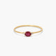 Anillo de oro 18K diamante natural 0.016 ct.