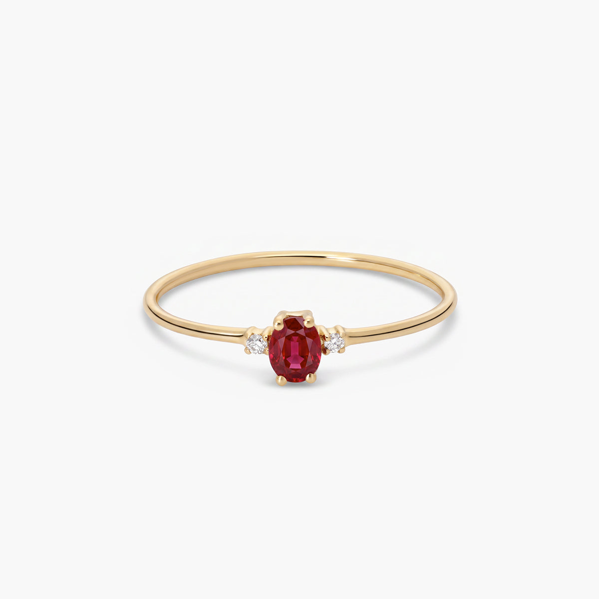 Anillo de oro 18K diamante natural 0.016 ct. MAGMA