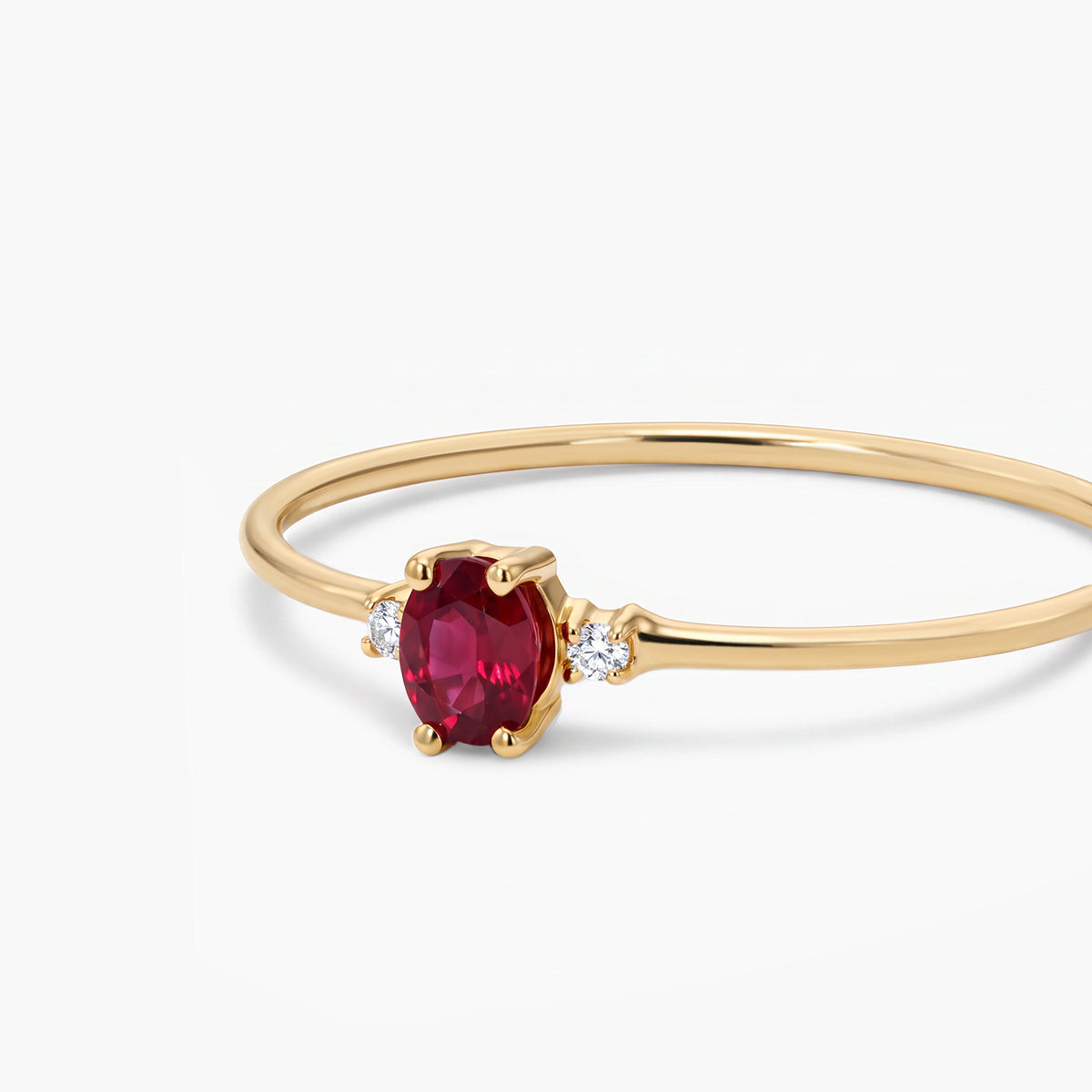 Anillo de oro 18K diamante natural 0.016 ct. MAGMA