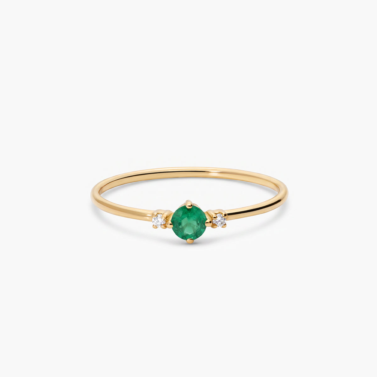 Anillo de oro 18K diamante natural 0.016 ct. RAINFOREST
