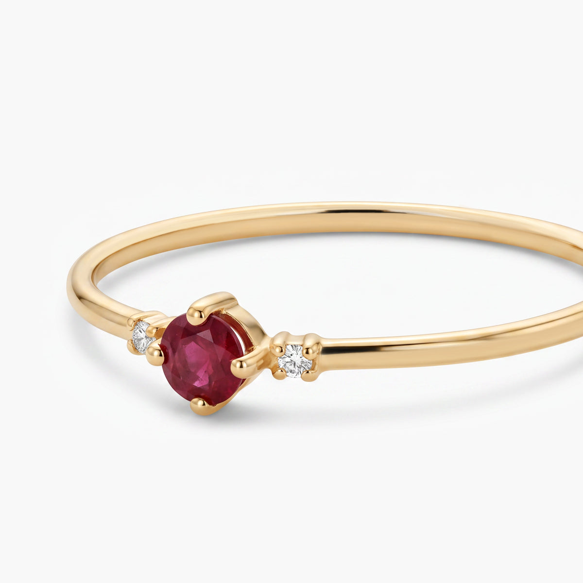Anillo diamante natural 0.02 ct. oro 18 quilates