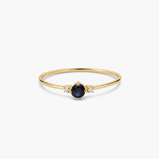 Anillo de oro 18K diamante natural 0.016 ct. DUSK