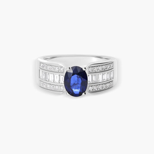 Anillo diamante natural oro 18 quilates